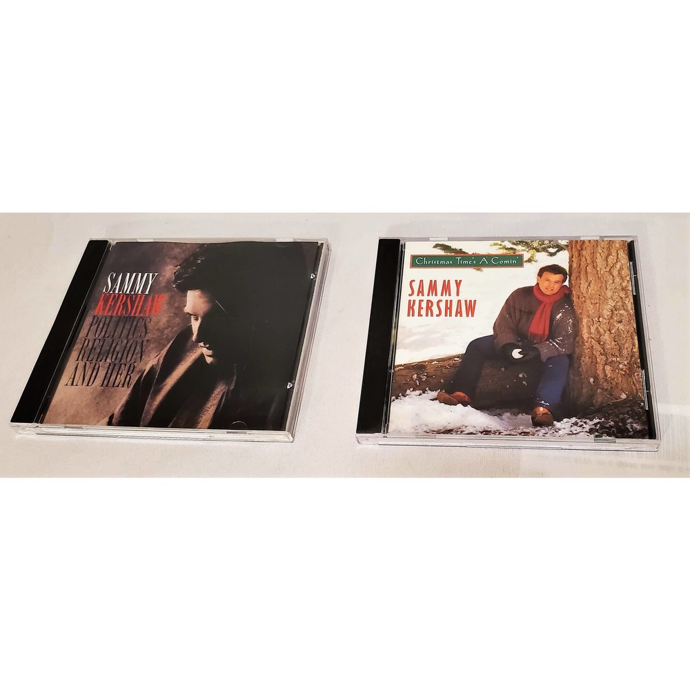 Sammy Kershaw 2 CDs 1994 Christmas Times A Comin' 1996 Politics Religion And Her